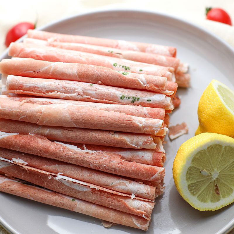 虎钢馋内蒙羔羊肉卷羊肉片沙葱羊肉羔羊肉火锅食材生羊肉涮羊肉羔羊肉