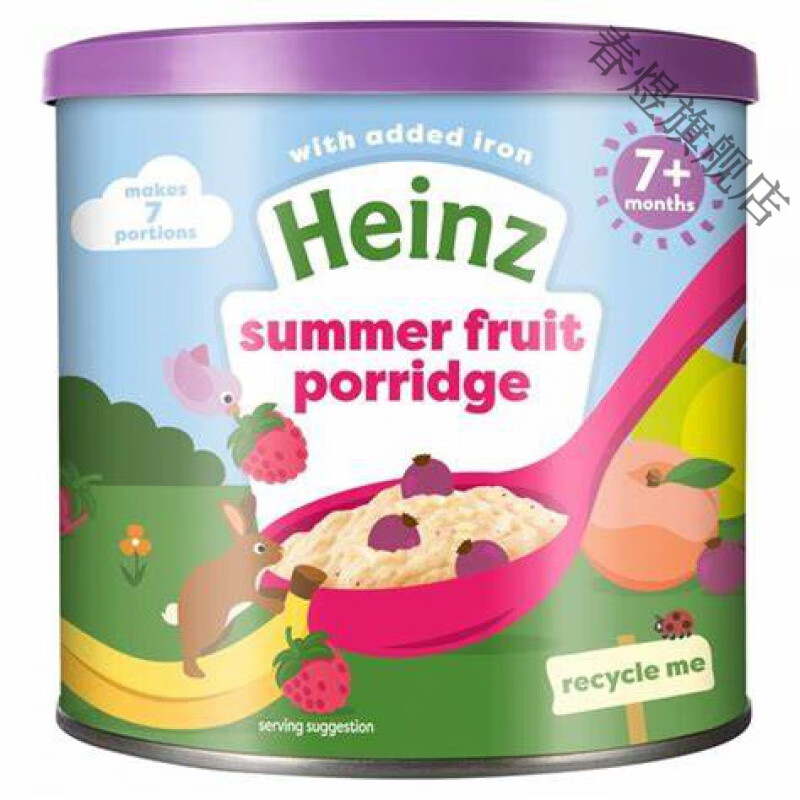 国现英国heinz亨氏米粉胡萝卜玉米芝士意面婴儿米糊高铁7m 新包装7mm