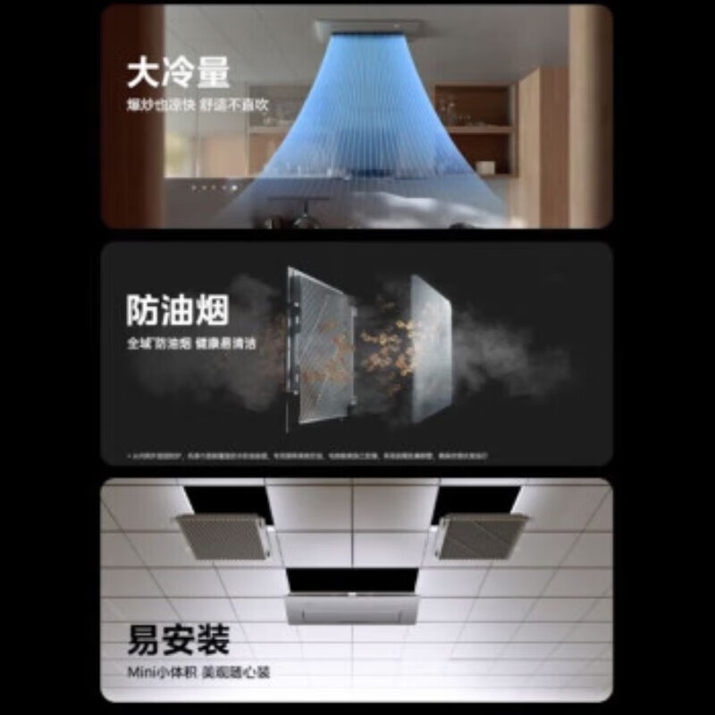 美的厨房空调 1.5匹吸顶空调用户好评如潮，真实评价在此！