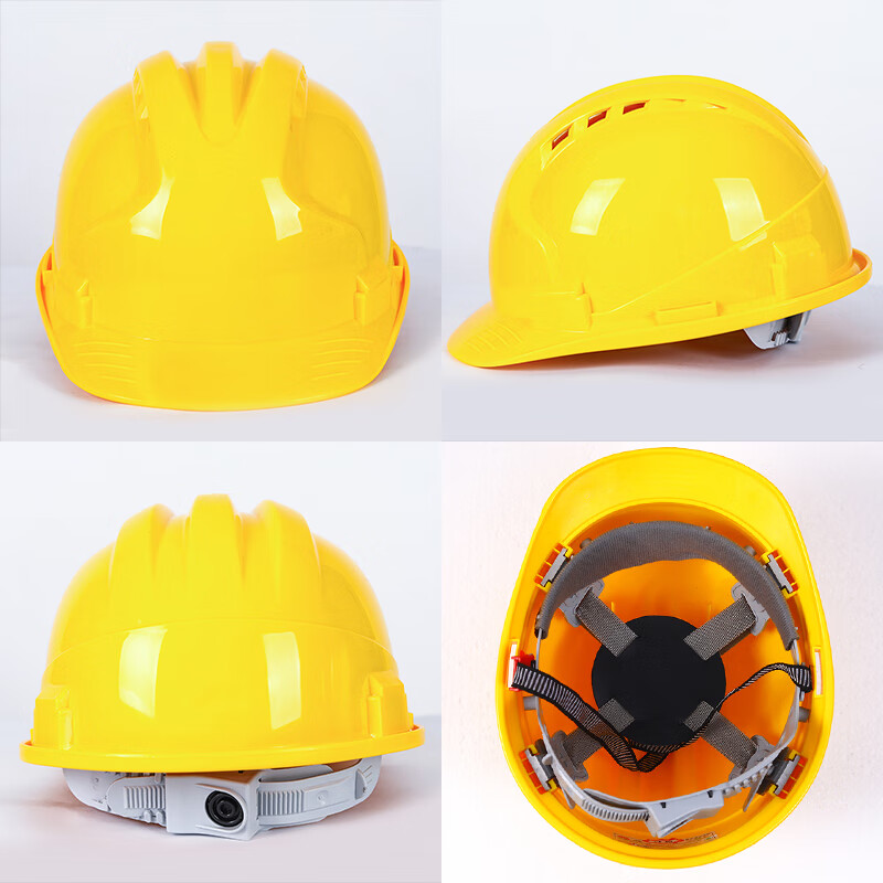 安全帽工地建筑工人帽子安全帽钢盔国标头盔内衬安全帽男玻璃钢 加厚
