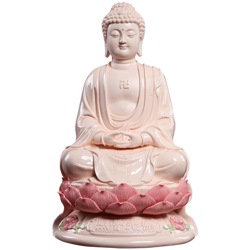 戴玉堂 玉紅瓷佛像系列 陶瓷觀音菩薩坐像佛像財(cái)神擺件工藝品家用供奉家居 11吋如來(lái)佛 D01-360A