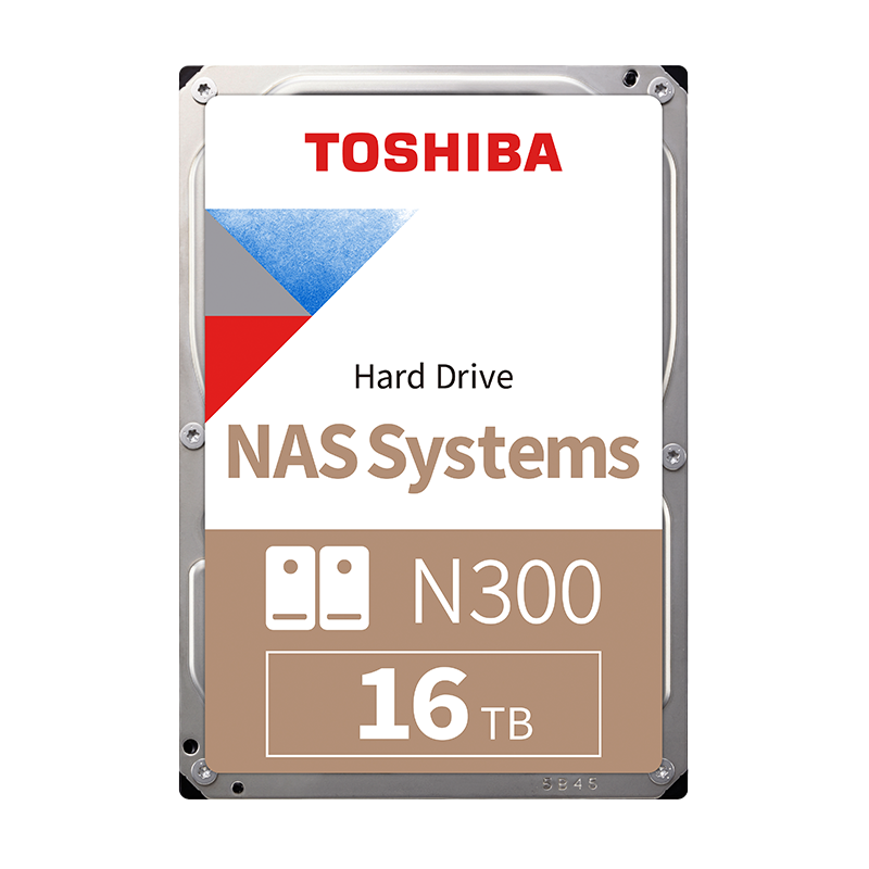 TOSHIBA 东芝 N300系列 3.5英寸 NAS硬盘 16TB（CMR、7200rpm、512MB）HDWG31G