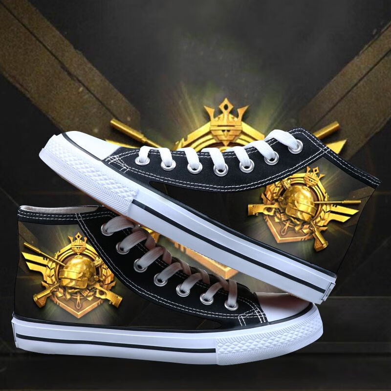 旋昱和平精英鞋子32-44码青少年男童高帮帆布鞋平底手绘中小学生板鞋