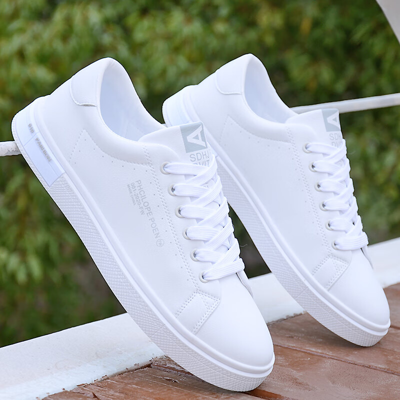 纯以纯男男鞋2024春季新款鞋子男潮鞋小白鞋男士休闲透气百搭运动
