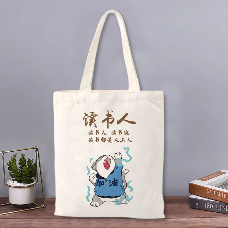 嘉音兜子手提布兜上班手提袋学生上课帆布包大容量文艺补习上课装书单