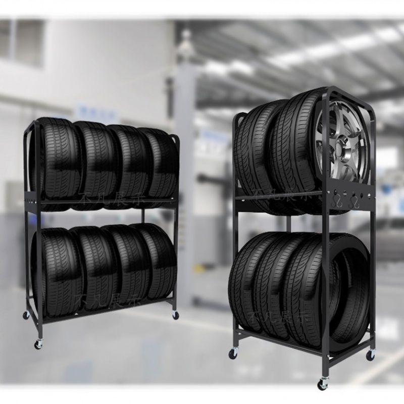 汽车轮胎展架 汽车轮胎展示架子汽修店4s车库放轮 胎专用货架轿车小