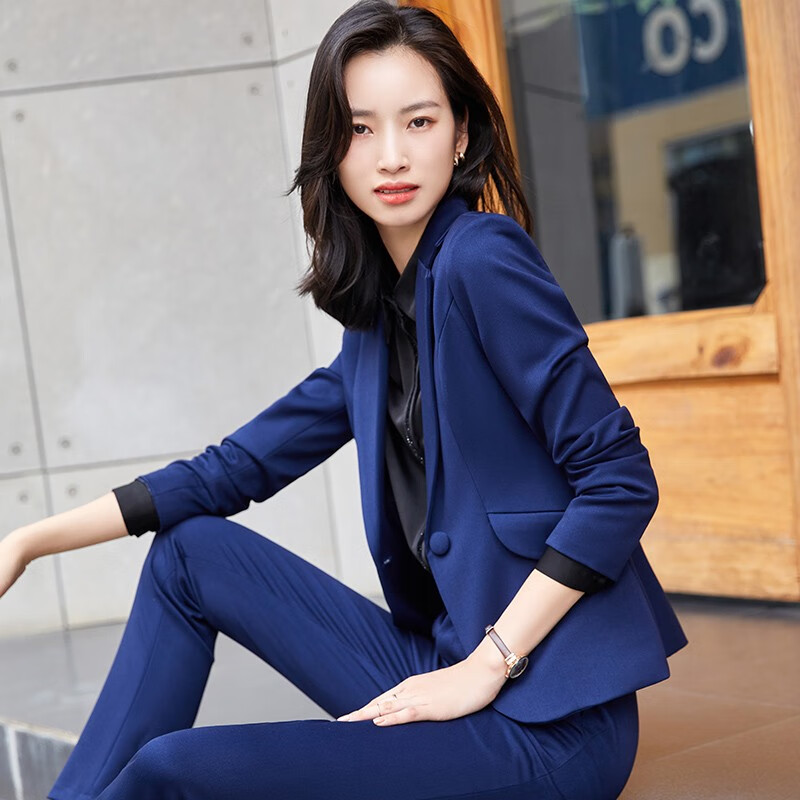 秋冬韩版2021年时尚职业装女装气质大码显瘦女士西服三件套tlm-je6166
