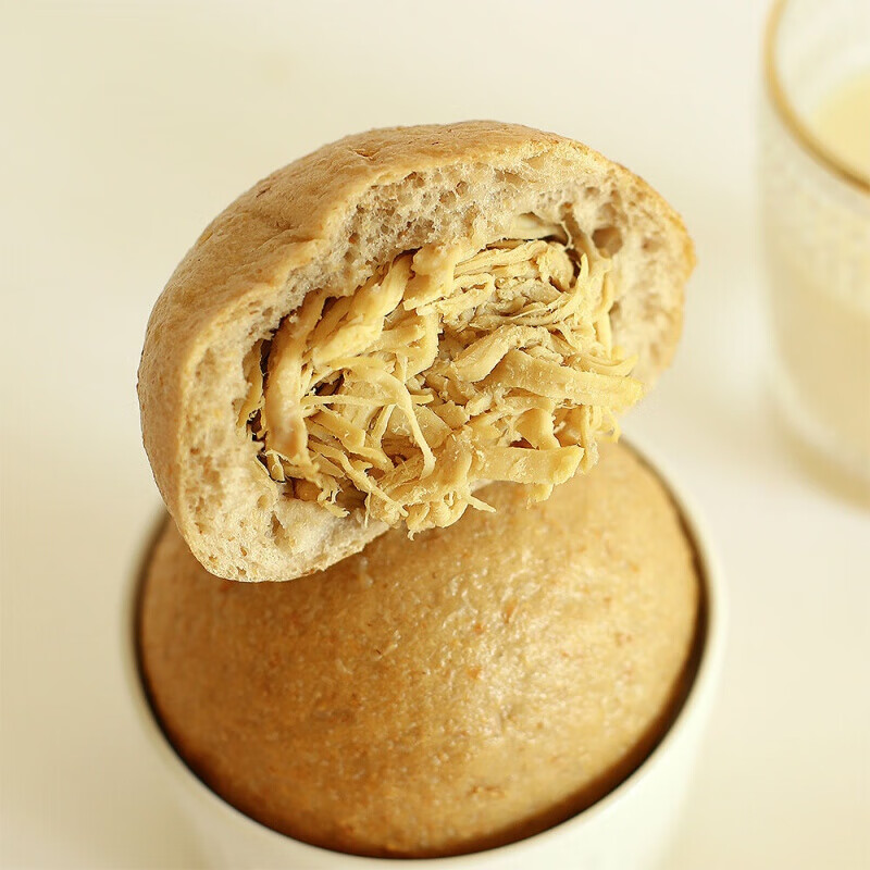 虎钢馋全麦面包黑麦小欧包健身轻即食开袋代早餐粗粮 130g 全麦鸡胸肉