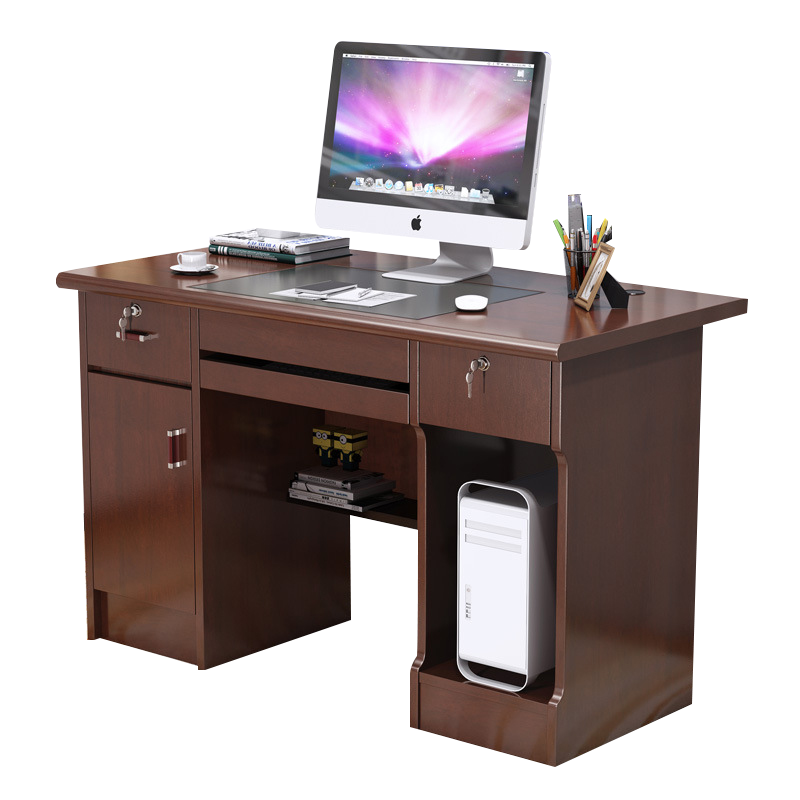 顺富美(SHUNFUMEI)办公桌 1.4米电脑桌办公室职员桌木质学习桌 办公家具一站式采购