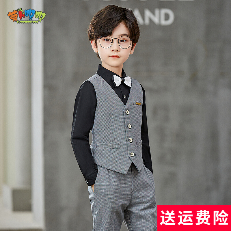 礼服男套装小主持人服装演出服钢琴表演服小孩西装正装休闲毕业校服