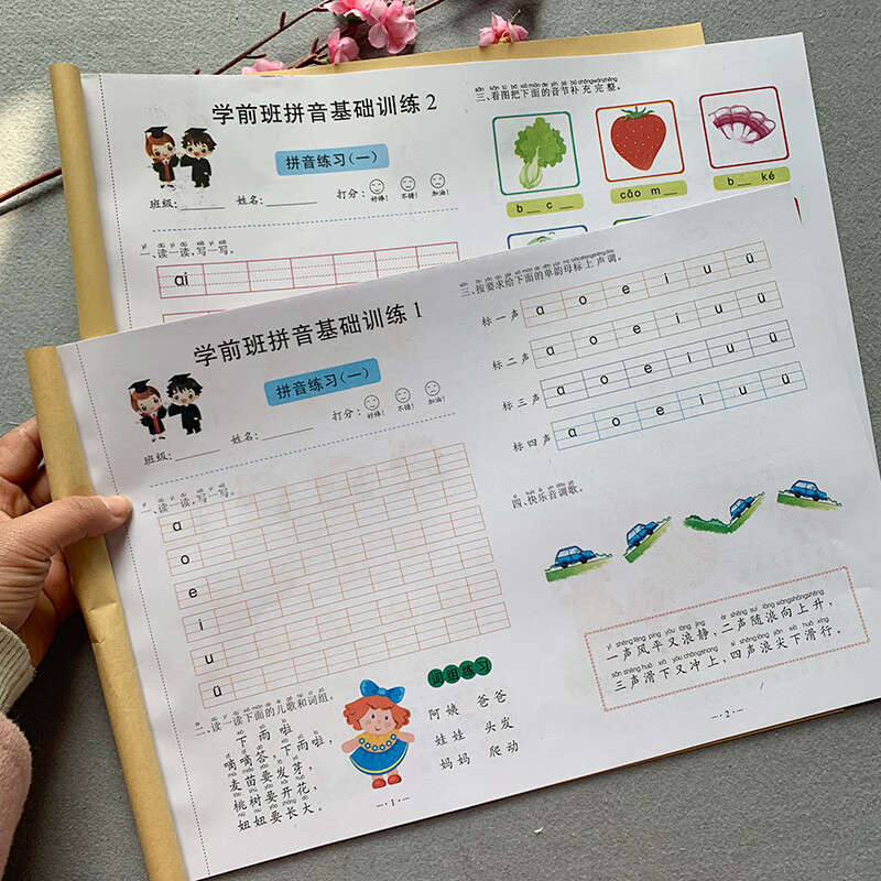 幼小衔接拼音试卷汉语拼音测试卷全套2 声母韵母整体认读aoe学汉语