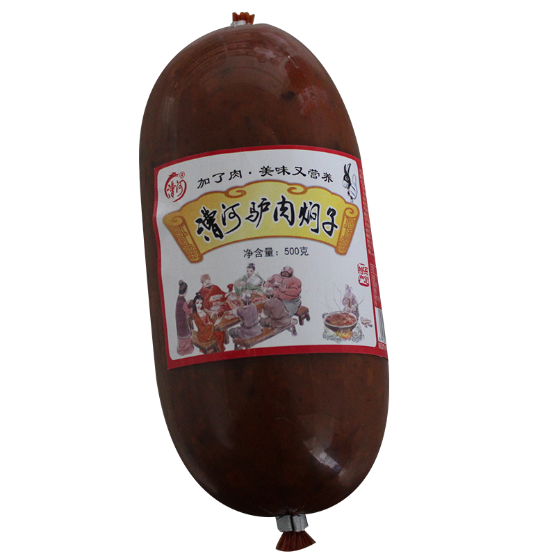 漕河 正宗驢肉燜子河北保定特產(chǎn)驢肉香腸熟食驢肉火燒驢肉灌腸肉糕 500g驢肉燜子1根
