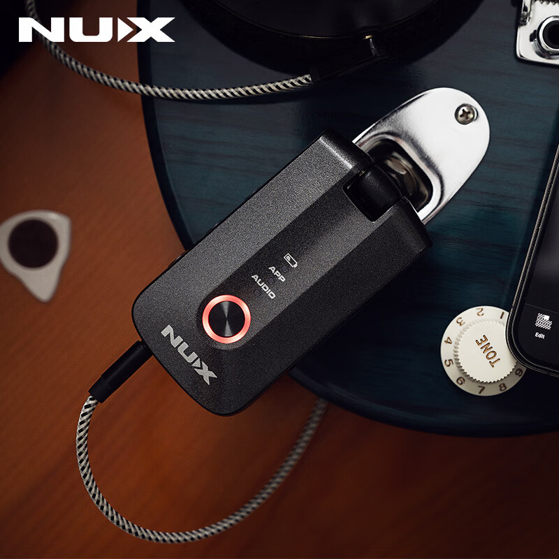 NUX纽克斯充电式综合效果器电吉他贝斯箱琴耳机放大器内置鼓机蓝牙直播声卡MIGHTYPLUGPRO3黑色