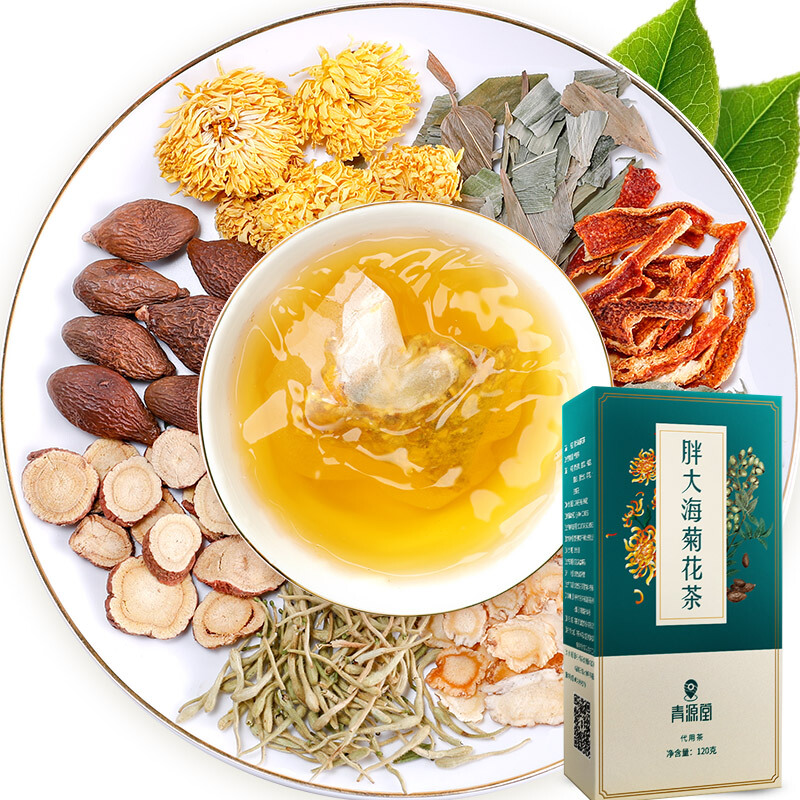 青源堂 金银花胖大海菊花茶 罗汉果凉茶120克养生茶 胖大海菊花茶120