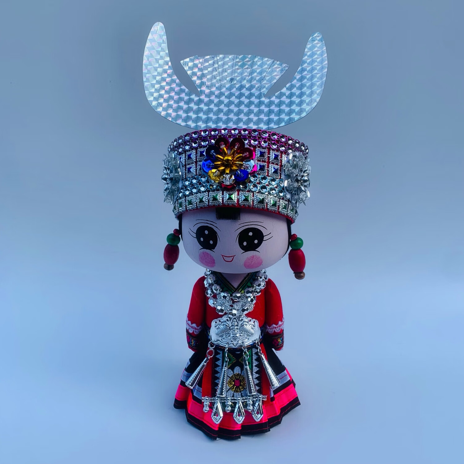 新品玩偶公仔56个少数民族苗族手工传统宫廷摆件景区送礼云南娃娃