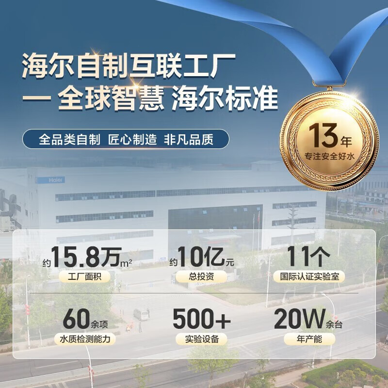 海尔（Haier）净水器鲜活水Pro家用净水机5年RO反渗透过滤器厨下式净饮机 行业顶配款-鲜活水Pro1200G 【行业明星款】鲜活水pro1200G