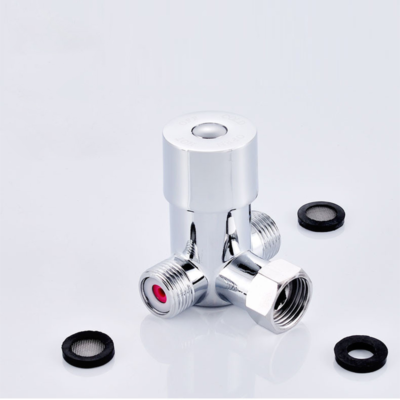 固远 铜感应水龙头医院用实验室公共场所用全自动智能感应龙头插电电池通用 冷热水或单冷水可选 6129AB单冷水