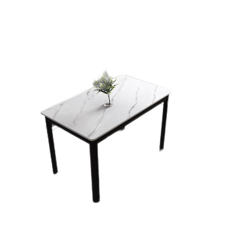 哈骆顿(HALODN) 岩板餐桌椅组合意式轻奢简约现代长方形饭桌小户型4人6人家用吃饭桌子北欧歺桌椅 岩板餐桌(雪山白) 120*70*75