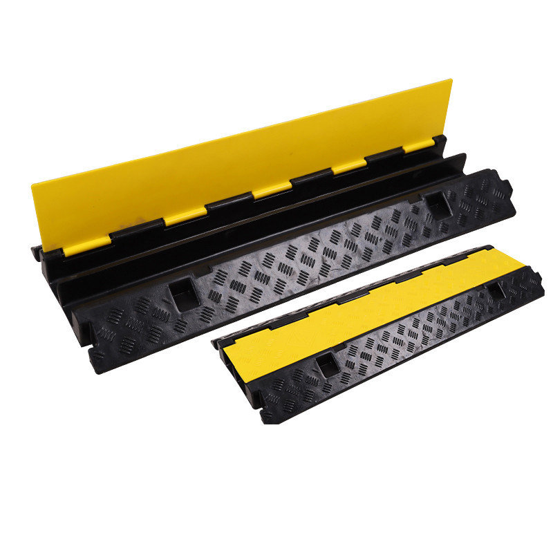 飞尔(flyer)橡胶线槽保护盖板 pvc双线槽户外穿线电线电缆防护槽过路