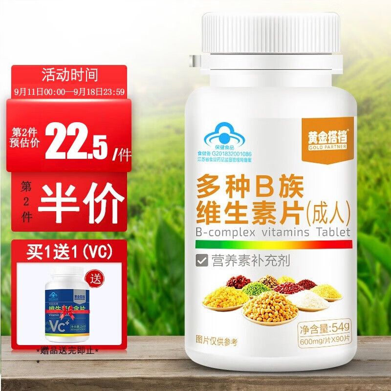 黄金搭档维生素B族片:受欢迎的维生素和矿物质补充品牌