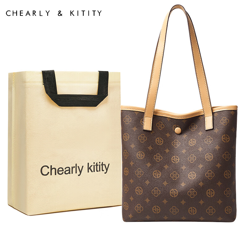 CHEARLY KITITY包包女包2025新款复古小方包简约斜挎包百搭单肩包情人节送女友 CK3000504--咖色