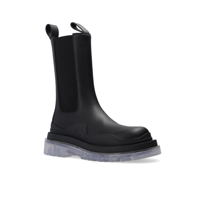 男生增高马丁鞋高定大头黑色底马丁靴厚底中筒靴切尔西靴男女高帮靴子