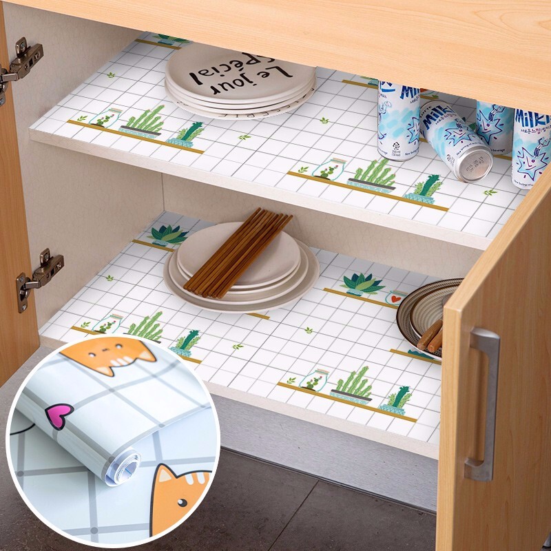 浪漫满屋厨房防油贴纸耐高温铝箔瓷砖墙纸自粘油烟机灶台家用橱柜翻新贴纸 【5米长*60厘米宽】砖一 大