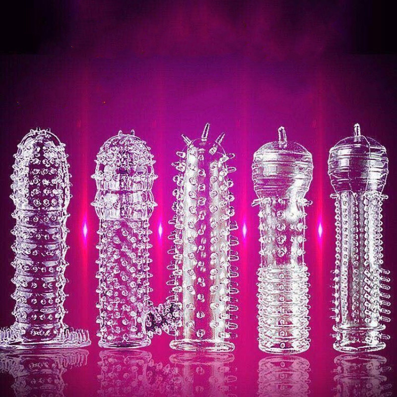 狼牙套男用带刺套重复使用情趣套加长加粗加大颗粒安全套 款式【a b】