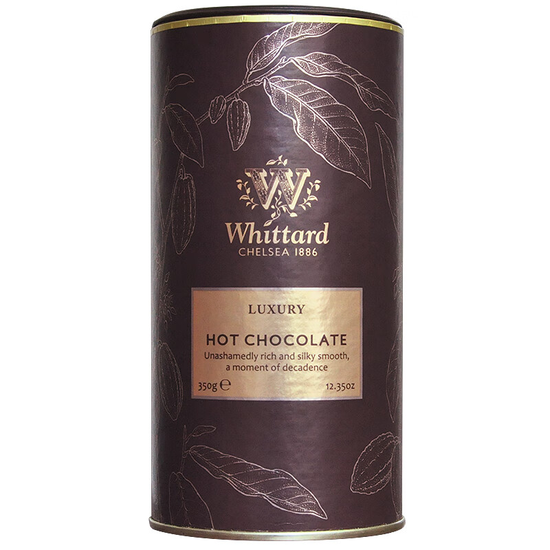 WHITTARD英国进口Whittard热巧克力冲饮粉350g罐装 朱古力可可粉饮料 奢华经典味