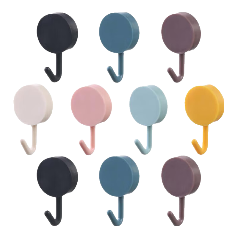 【热销百万】挂钩墙壁挂厨房创意可爱挂勾无痕免打孔门后浴室粘钩 10支装