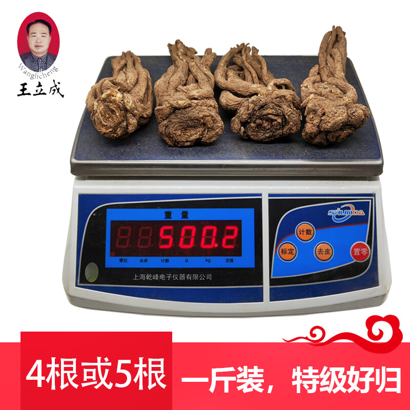 王立成 当归500克 甘肃岷县全当归中药材袋装 无硫整根可打粉 特级老当归（4根或5根）