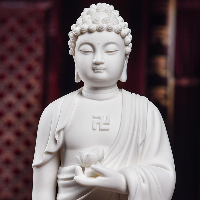 陶瓷释迦摩尼佛像 戴玉堂 陶瓷阿弥陀佛像站像 德化白瓷释迦牟尼药师