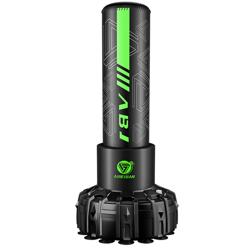 愛倍健（AIBEIJIAN） 拳擊沙袋立式家用散打沙袋成人不倒翁拳靶沙包健身訓練器材 1.85米【綠色】360°踢腿訓練