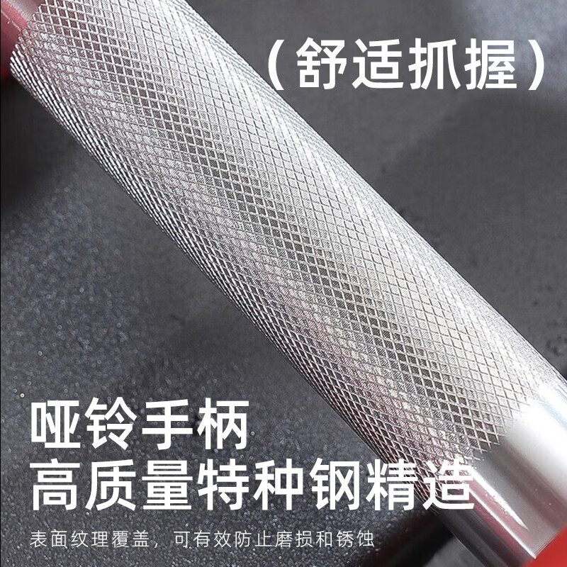 DEFIT美队轻奢纯钢哑铃健身器材包胶小哑铃家用健身器材宿舍训练器材 10KG*2共计20KG