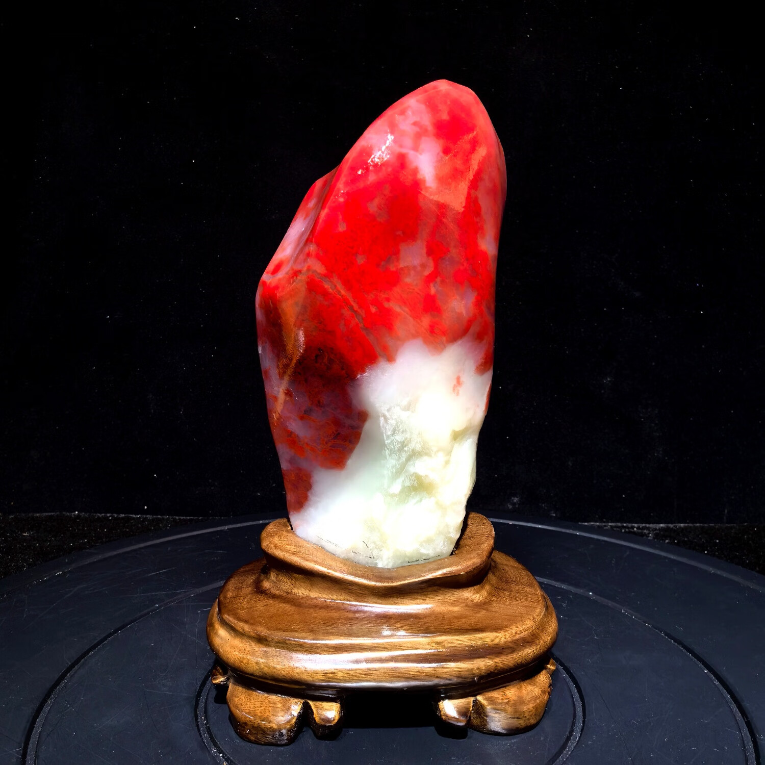 奇石桂林鸡血玉石观赏石天然原石装饰摆件12-8-21cm重2.7斤