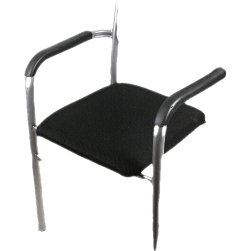 黎尧全自动麻将椅棋牌椅子办公椅电脑椅家用休闲网布椅四脚职员会议椅 特惠款银架黑粗网【4张起发】 钢制脚  固定扶手