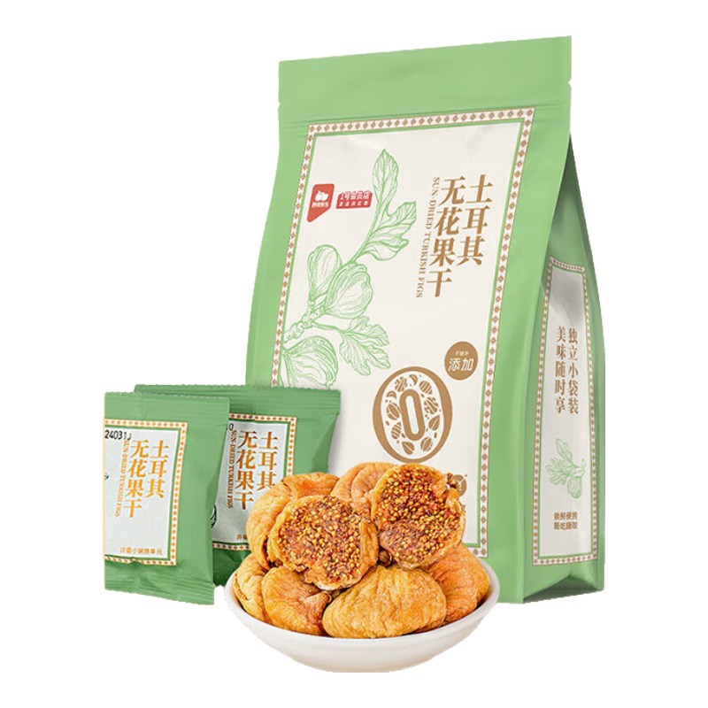 西域美農(nóng)土耳其進(jìn)口大顆無花果干300g 果脯軟糯微酸甜 無任何漂白添加
