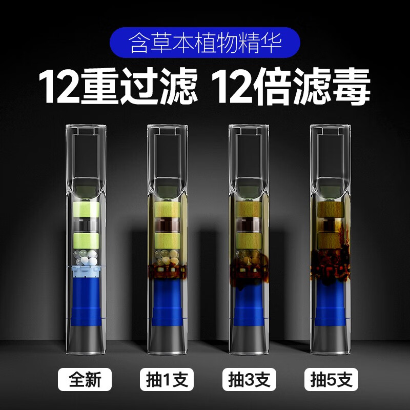 净友 一次性烟嘴过滤器12重焦油过滤嘴粗中细三用抛弃型咬嘴火机烟具 【盒装】120支