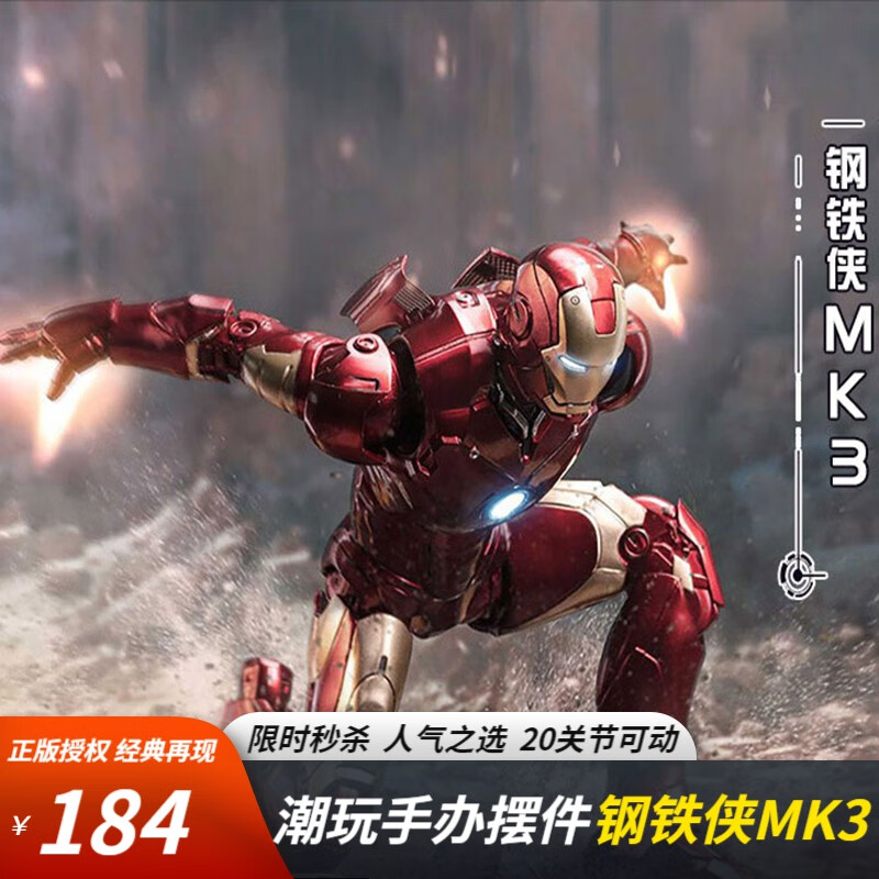 中动玩具（ZT）儿童礼物漫威钢铁侠蜘蛛侠美队模型玩具手办摆件生日送男女孩礼物 钢铁侠MK3【十周年礼盒+配件】属于什么档次？