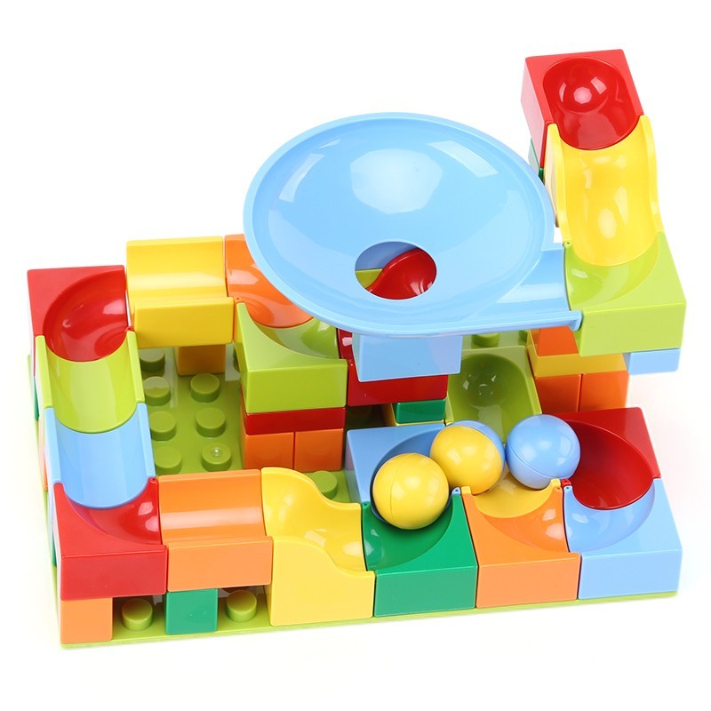 汇奇宝 大颗粒DIY百变滑道积木拼装玩具男孩女孩3岁以上积木玩具 大颗粒滑道【52颗粒】