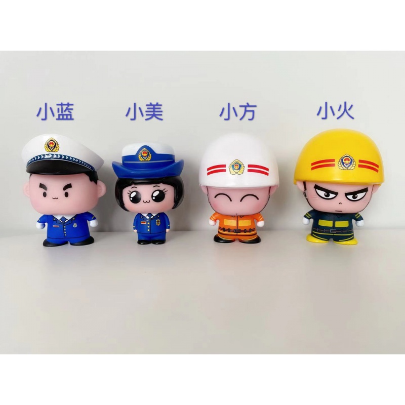 q版消防员手办公仔军人玩具军恋军婚纪念品生日礼物装饰公仔模型汽