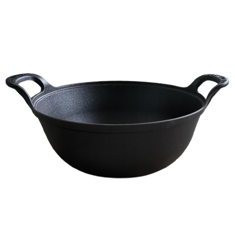 巴拿赫加厚双耳纯铸铁炖锅炒锅无涂层不粘锅老式生铁锅燃气灶电磁炉通用 加厚铸铁锅（订制） 40英寸