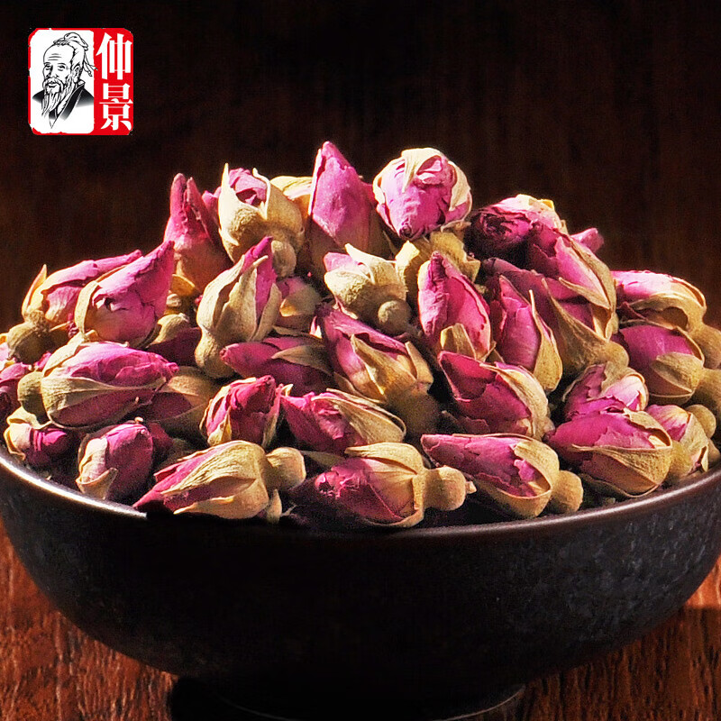 仲景 金银花二花可搭配菊花罗汉果决明子胖大海枸杞子泡茶 金银花30g/瓶+玫瑰花50g/瓶