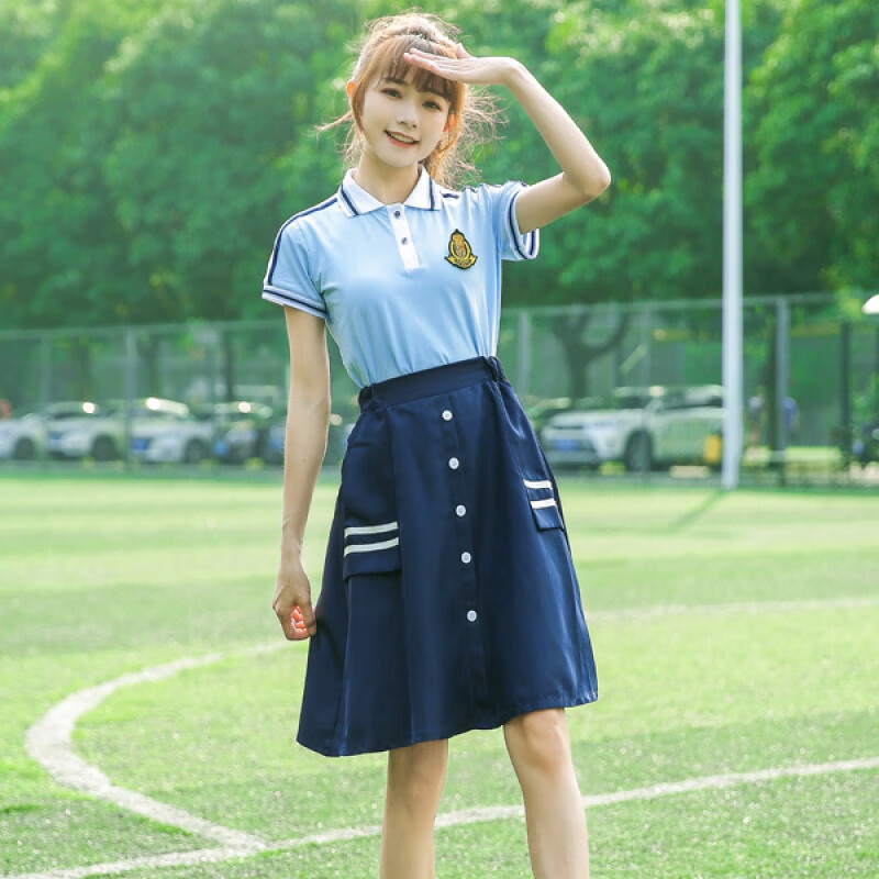 鲁邦爵高中生班服校服套装男高三毕业夏装生初中学生校服学院风女生