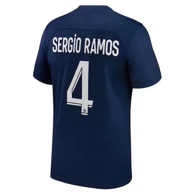 日耳曼主场客场球衣球员版梅西内马尔男女足 #4 sergio ramos 拉莫斯