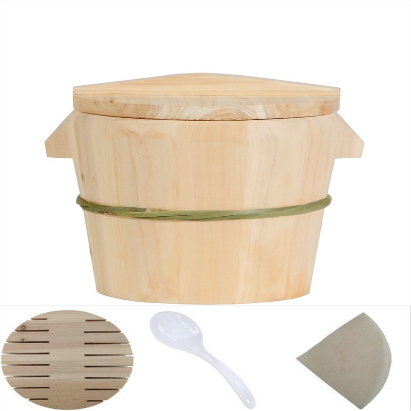 妙普乐杉木蒸饭木桶 杉木甑子蒸子饭蒸桶蒸饭木桶家用商用蒸笼蒸米饭