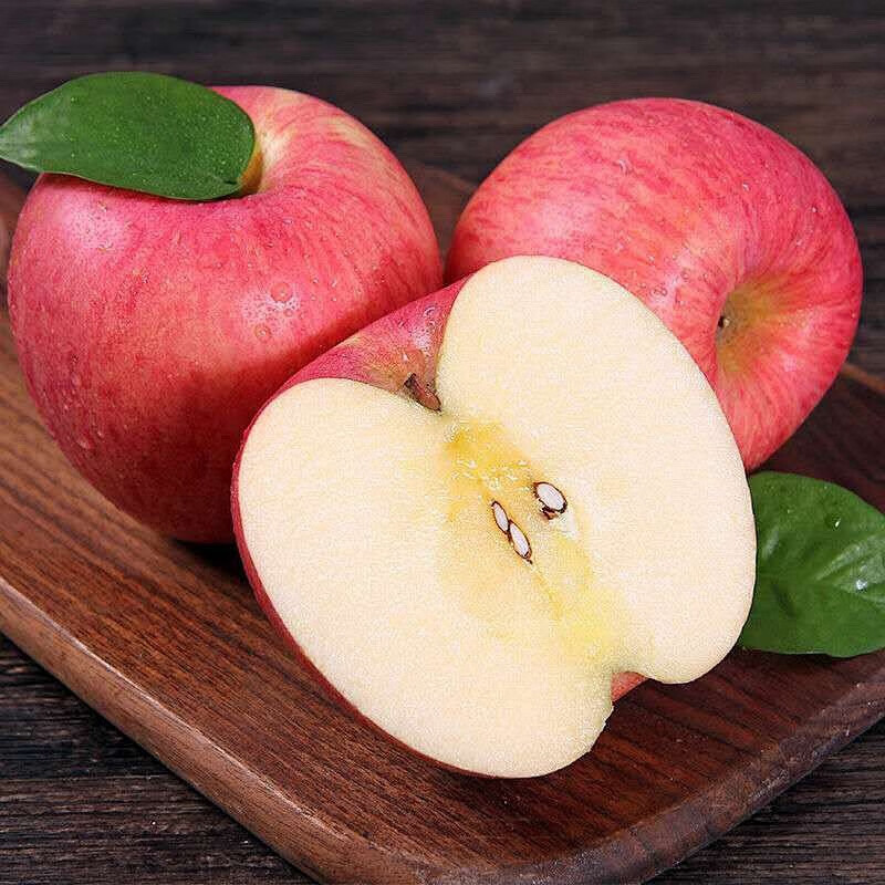 京鲜生 陕西红富士苹果 净重4.5斤 单果75-80mm 新鲜水果 源头直发包邮