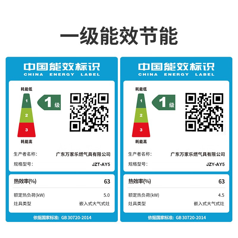 万家乐（Macro）聚能猛火燃气双灶具家用 煤气炉台式嵌入式双灶头快速点火 3D立体加热 一级能效全进风 【易洁钢化玻璃面AY5】天然气5.0KW