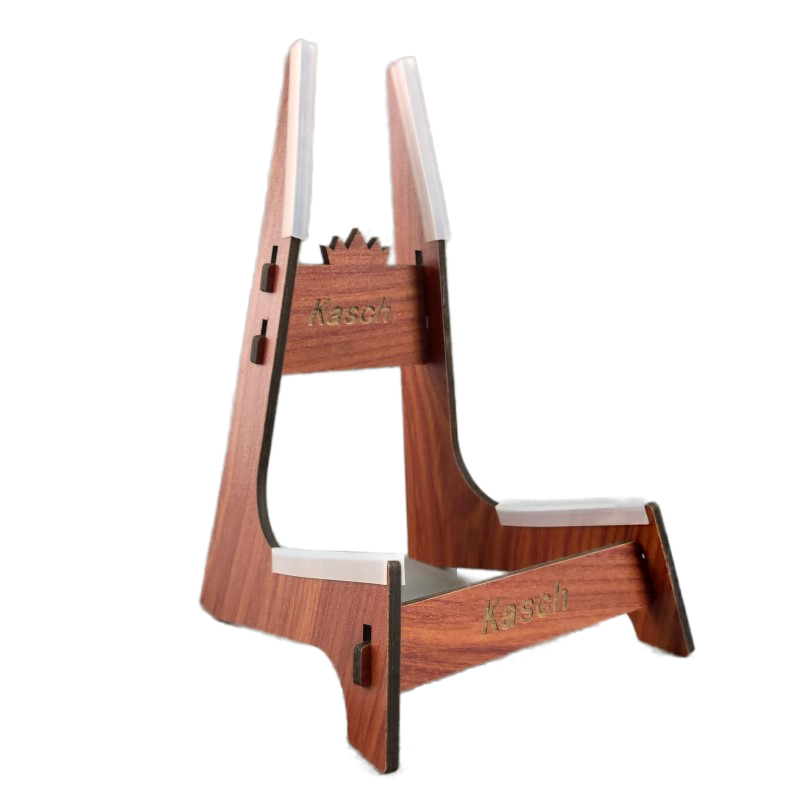 吉他架落地立式支架尤克里里小提琴落地放置地架家用木质挂架琴架 海棠色【尤克里里】L型落地架+拨片