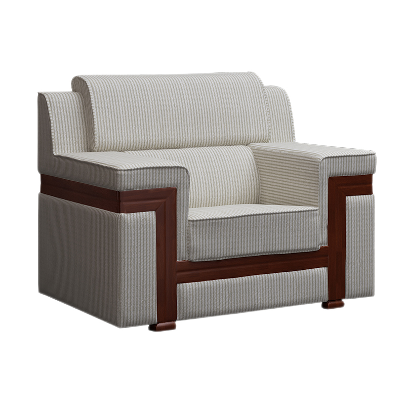 罗氏兄弟 办公沙发 商业办公室沙发商务接待会客洽谈单个休息区贵宾布艺会议沙发单人沙发